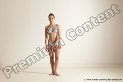 Nude Gymnastic poses Woman White Moving poses Slim long brown Dynamic poses Pinup